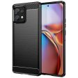 For Motorola Moto X40 5G   Edge+ (2023)   Edge 40 Pro 5G  Fall Protection Carbon Fiber Texture TPU Protective Phone Cover Brushed Mobile Phone Case Online now