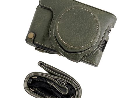 For FUJIFILM X100V   X100F Textured PU Leather Protective Cover Detachable Camera Case Bag with Battery Opening Design and Shoulder Strap Fashion