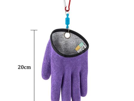 Thickened Fishing Gloves Waterproof Puncture-Resistant Fish Catching Gloves with Magnet Hook on Sale