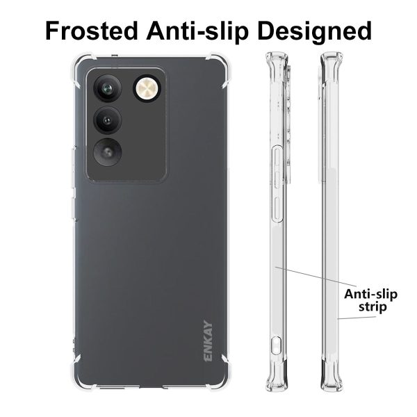 ENKAY HAT PRINCE For vivo S16 Pro   S16 Slim Fit Thickened Corners Phone Case Anti-slip Strip Edge Clear TPU Mobile Phone Cover For Sale