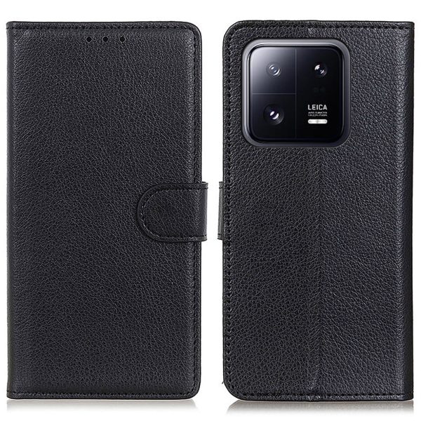 Flip Mobile Phone Case for Xiaomi 13 Pro 5G, Wallet Stand Classic Litchi Texture PU Leather+TPU Full Protection Cover Online Hot Sale