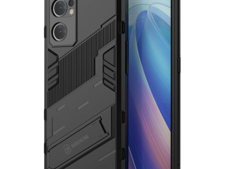 For Oppo Reno7 5G (Global)   Find X5 Lite Shockproof Phone Case, Kickstand Dual-Layer Design Soft TPU Hard PC Phone Back Cover Fashion