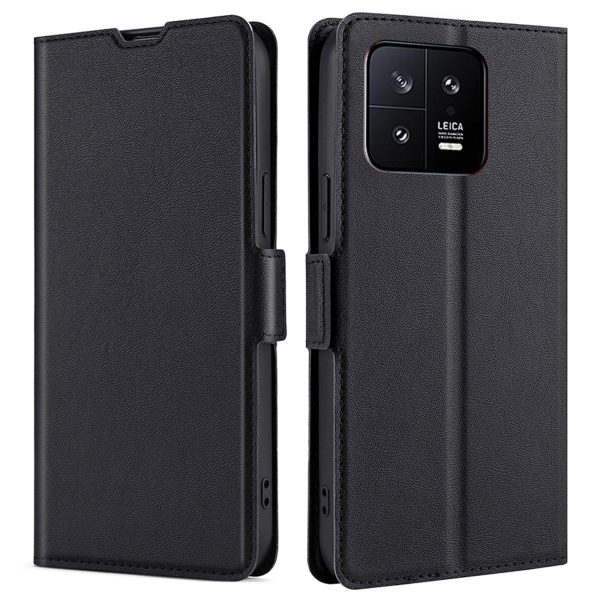 For Xiaomi 13 5G Mobile Phone Shell TPU+PU Leather Card Holder Foldable Stand Magnetic Closure Shockproof Phone Cover Discount