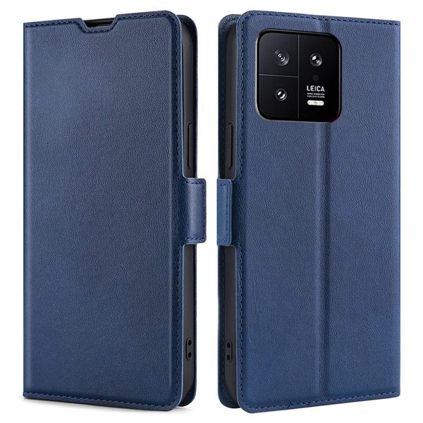 For Xiaomi 13 5G Mobile Phone Shell TPU+PU Leather Card Holder Foldable Stand Magnetic Closure Shockproof Phone Cover Discount