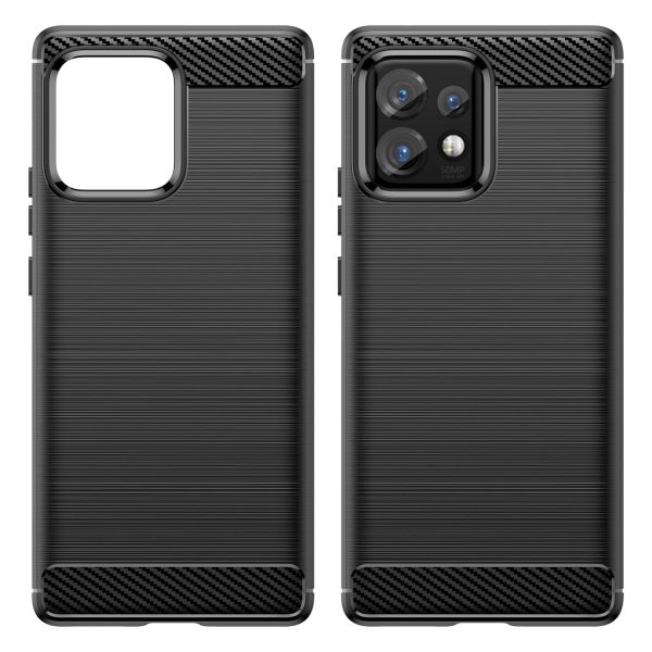 For Motorola Moto X40 5G   Edge+ (2023)   Edge 40 Pro 5G  Fall Protection Carbon Fiber Texture TPU Protective Phone Cover Brushed Mobile Phone Case Online now