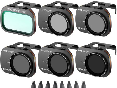 K&F CONCEPT SKU.1930 6Pcs 2-in-1 Filter Set for DJI Mavic Min, UV+ND4   PL+ND8   PL+ND16   PL+ND32   PL+ND64   PL HD Filters Multi-Coated Lens Filters Hot on Sale