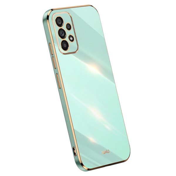 XINLI For Samsung Galaxy A33 5G Slim Phone Case Electroplating Golden Edge Anti-scratch TPU Mobile Phone Cover Online Hot Sale